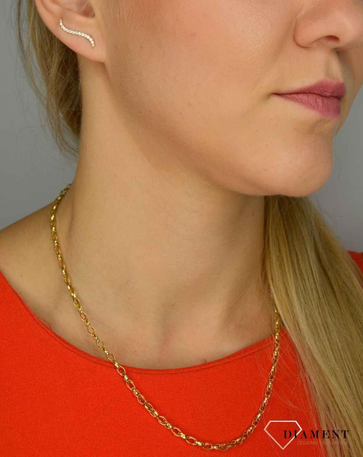 Złoty łańcuszek 585 o szerokości 3,5 mm DIA-LAN-1251-585 3,5mm.jpg